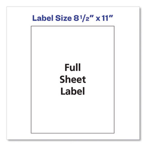 Labels, Avery 8465, 8.5 x 11