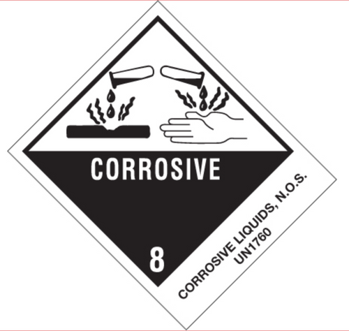 Label, Corrosive, 4" x 4.75", 500/roll Label, Corrosive, 4" x 4.75", 500/roll