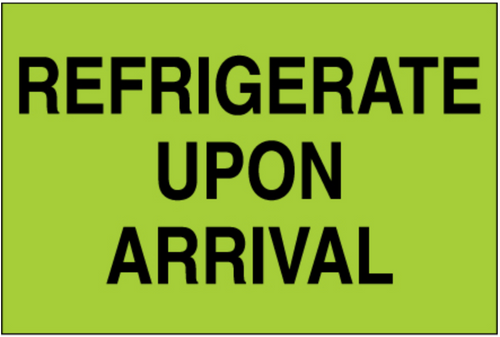 Label, Refrigerate Upon Arrival, 2" x 3", 500/roll Label, Refrigerate Upon Arrival, 2" x 3", 500/roll