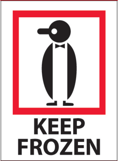 Label, Keep Frozen, 3" x 4", 500/roll Label, Keep Frozen, 3" x 4", 500/roll
