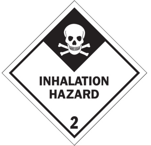 Label, Inhalation Hazard, 4" x 4", 500/roll Label, Inhalation Hazard, 4" x 4", 500/roll