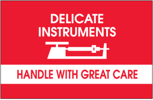 Label, Delicate Instrument, 3" x 5", 500/roll Label, Delicate Instrument, 3" x 5", 500/roll