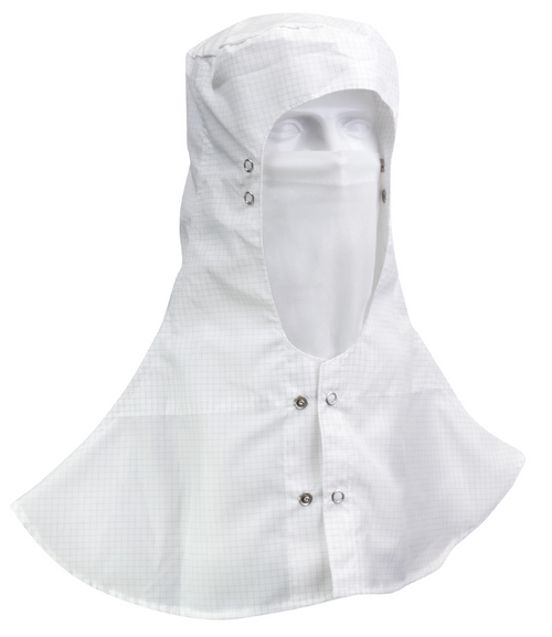 Face Veil, Snaps, Tricot, White Face Veil, Snaps, Tricot, White