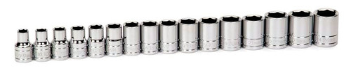 Shallow Socket Sets, Metric, 1/2" Drive, 6-Point Shallow Socket Sets, Metric, 1/2" Drive, 6-Point