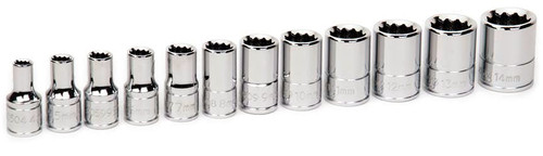 Shallow Socket Sets, Metric, 1/4" Drive, 6-Point Shallow Socket Sets, Metric, 1/4" Drive, 6-Point