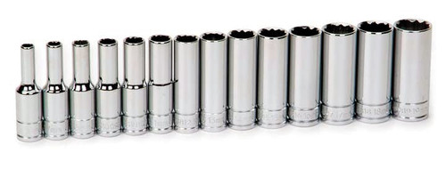Deep Socket Sets, Metric, 3/8" Drive, 12-Point Deep Socket Sets, Metric, 3/8" Drive, 12-Point