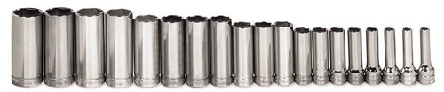 Deep Socket Sets, Metric, 3/8" Drive, 6-Point Deep Socket Sets, Metric, 3/8" Drive, 6-Point
