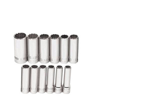 Deep Socket Sets, Metric, 1/2" Drive, 12-Point Deep Socket Sets, Metric, 1/2" Drive, 12-Point