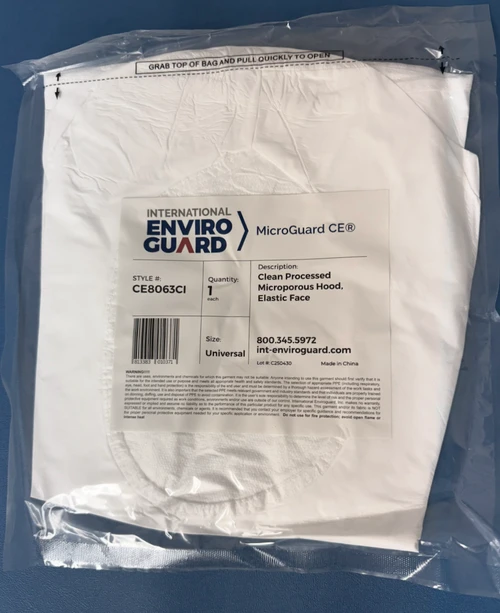 Hood, Open Face, Clean Processed, Microporous, Universal, Individually Packed, 100/cs