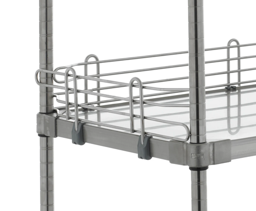 Shelf Ledges,  Chrome and Stainless, For use with Super Erecta Solid Shelves