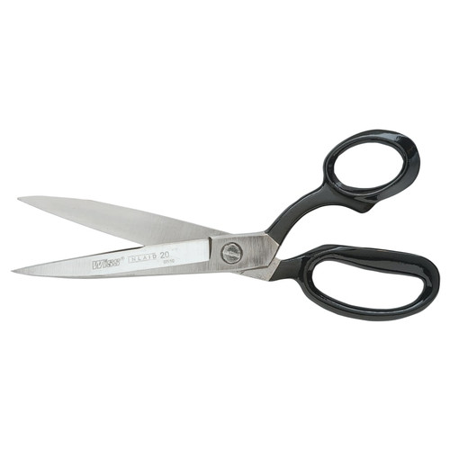 Inlaid® Bent Handle Industrial Shears, 10.375 in OAL, Black, Sharp