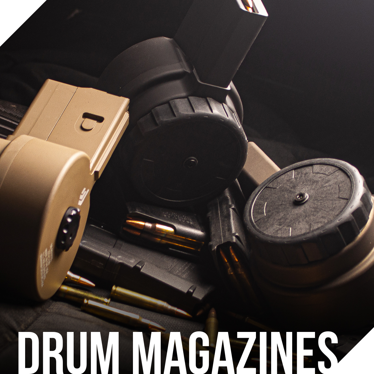 Warrior Systems 50 Round Drum Magazines and ammo