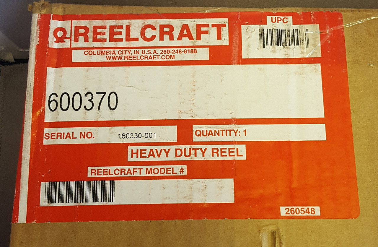 PART NUMBER 600370 Reel Craft Installation Kit