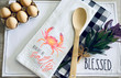 Beaches Be Salty, Pink Crab- 16x24" Waffle Tea Towels Beaches Be Salty, Pink Crab- 16x24" Waffle Tea Towels