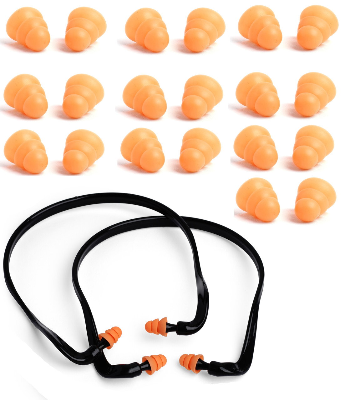 Pair of Banded EAR PLUGS Ear Defenders Hearing Protectors Noise Reduction