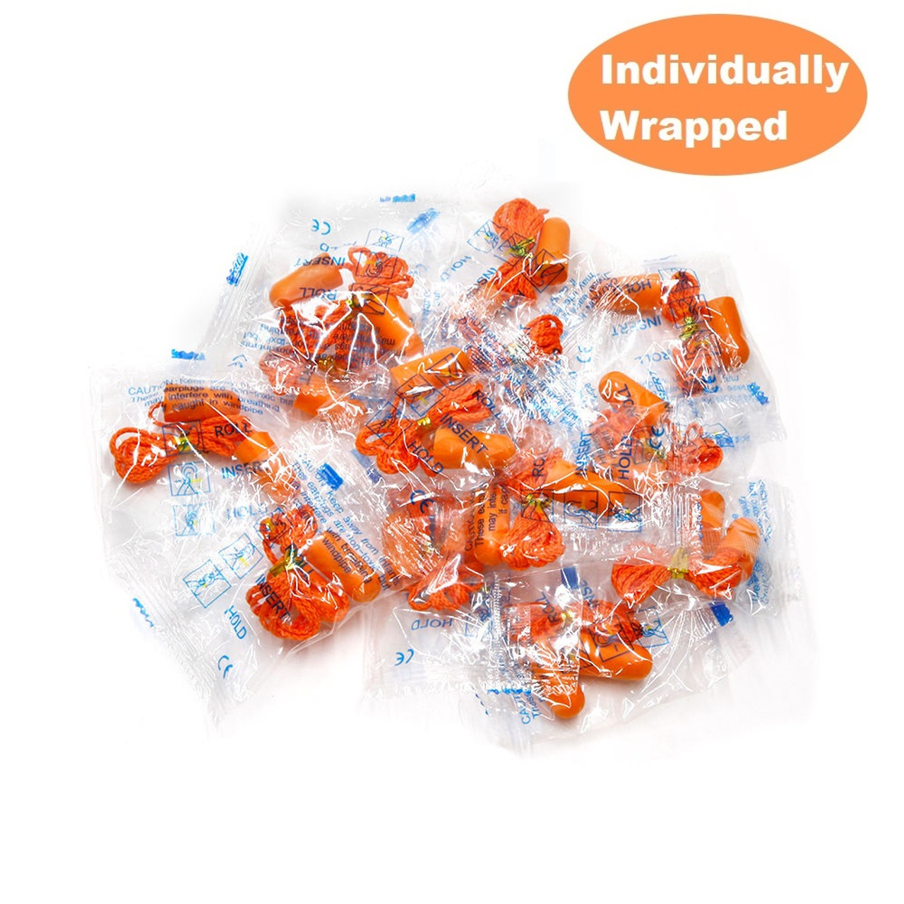 200 Pair Ear Plugs Foam Individually Wrapped Disposable Noise Cancelling in  Bulk 32dB for Noise Reduction