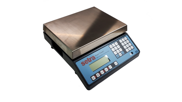 The Setra Super Count  34kg / 75lb counting scale counts small parts accurately and efficiently.  Setra Super Count scales offer high resolution parts counting capability and superior performance. The 404126 Super Count 34kg has a 75lb capacity and a sensitivity of 1g.