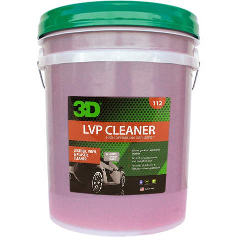 3D LVP Interior Cleaner - Removes Dirt, Grime, Grease, Oil & Stains from  Leather, Vinyl & Plastic - Great for Seats, Steering Wheels, Door Panels