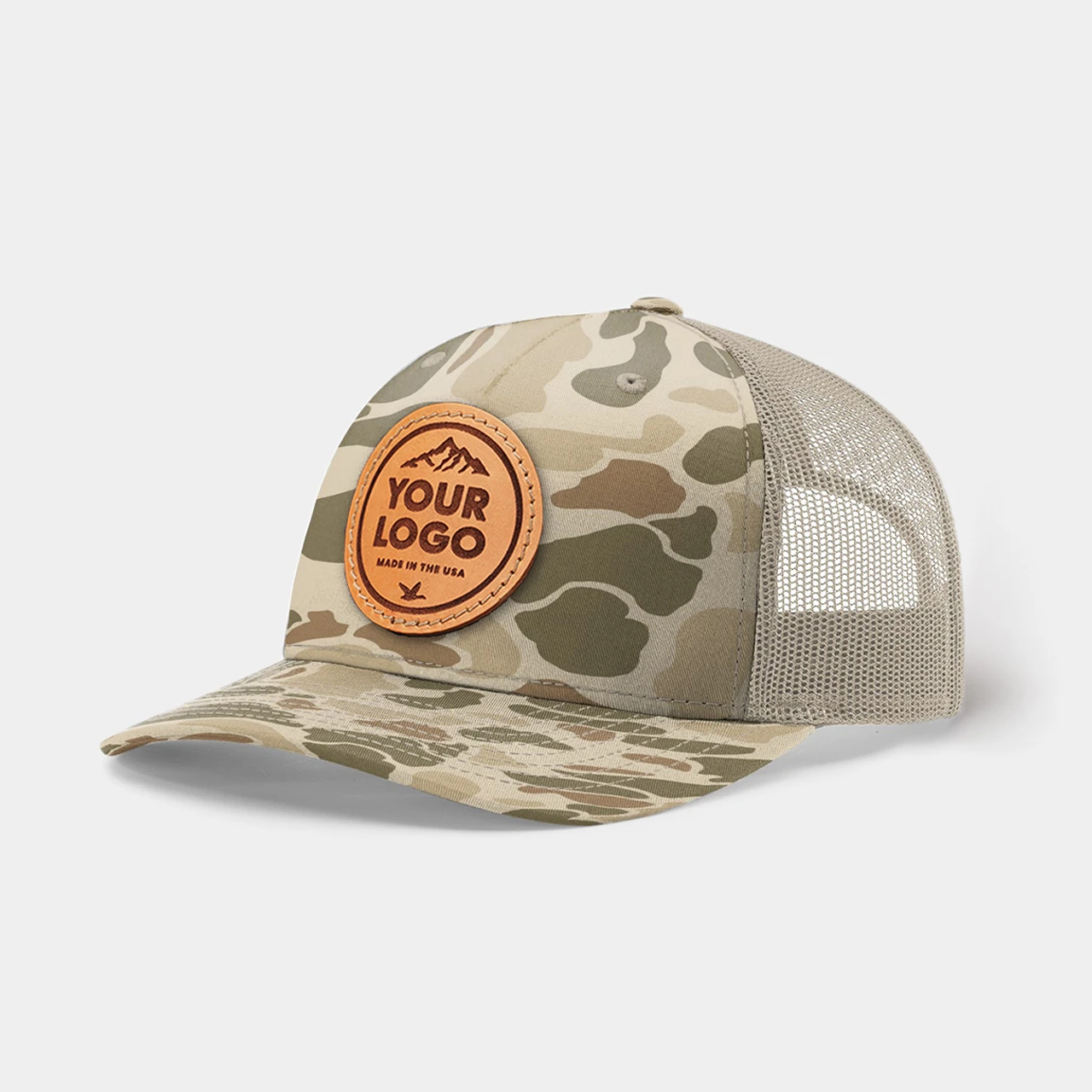 Richardson 112 Printed Five Panel Trucker, Custom Leather  display picture 3