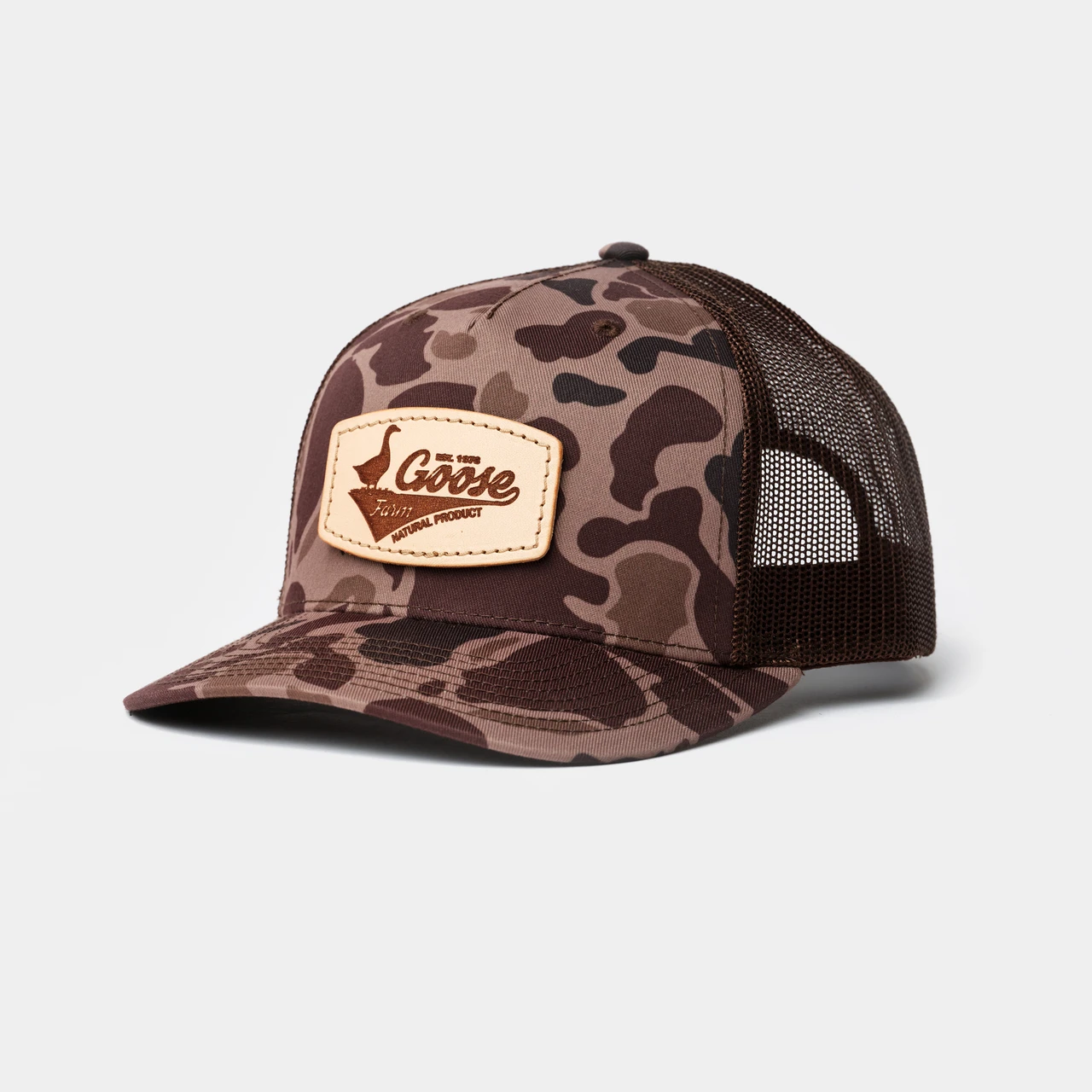 Richardson 112 Printed Five Panel Trucker, Custom Leather 