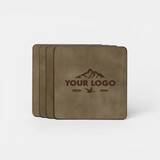 Custom Leather Coaster Set of 4