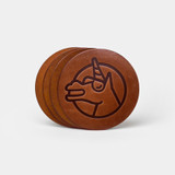 Custom Leather Coaster Set of 4