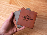 Custom Leather Coaster Set of 4