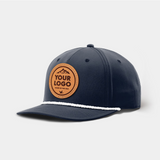 Richardson 258 Five Panel Rope Trucker, Custom Leather Patch Hat