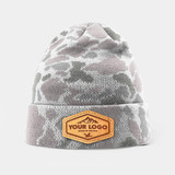 Richardson 126 Duck Camo Beanie, Custom Leather Patch Hat