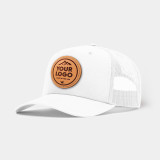 Richardson 112FPC Five Panel Champ Trucker, Custom Leather Patch Hat