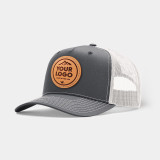 Richardson 112FPC Five Panel Champ Trucker, Custom Leather Patch Hat