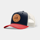 Richardson 112FPC Five Panel Champ Trucker, Custom Leather Patch Hat