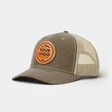 Richardson 112WH Hawthorne, Custom Leather Patch Hat Richardson 112WH Hawthorne, Custom Leather Patch Hat
