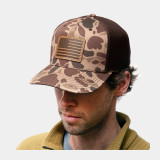 Monomoy American Flag Leather Patch Hat, 112PFP