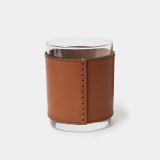 Leather Wrapped Rocks Glass Set (Set of 2)