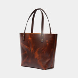The Workshop Utility Tote | Full-Grain Pull-Up Leather