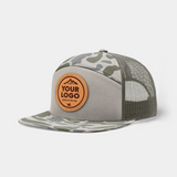Richardson 168P 7 Panel Trucker, Custom Leather Patch Hat