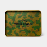 Brass Tray with Leather Insert, Custom Logo (12 Piece Minimum)