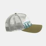 Locale Printed Trucker Cap, Custom Leather Patch Hat