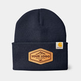 Carhartt Watch Cap 2.0 Beanie, Custom Leather Patch Hat