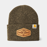 Carhartt Watch Cap 2.0 Beanie, Custom Leather Patch Hat