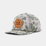 Richardson 258P Printed 5 Panel Classic Rope Cap, Custom Leather Patch Hat