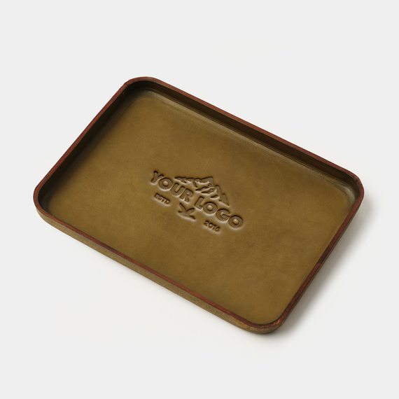 Leather Wet Mold Tray - Custom Logo (12 Piece Minimum)