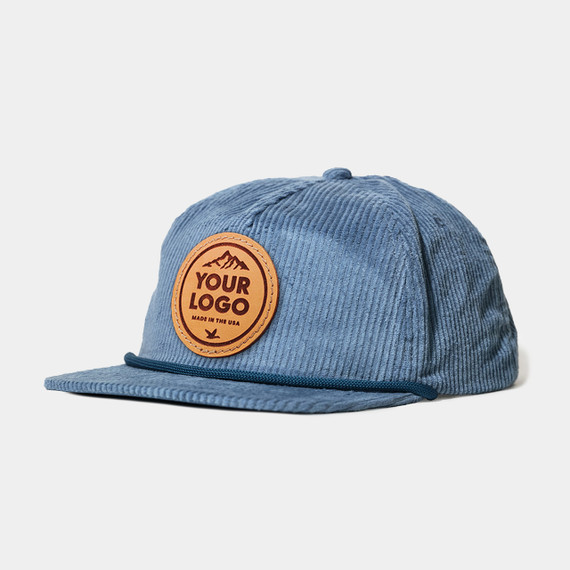 Locale Wilson Corduroy Trucker, Custom Leather Patch Hat Locale Wilson Corduroy Trucker, Custom Leather Patch Hat