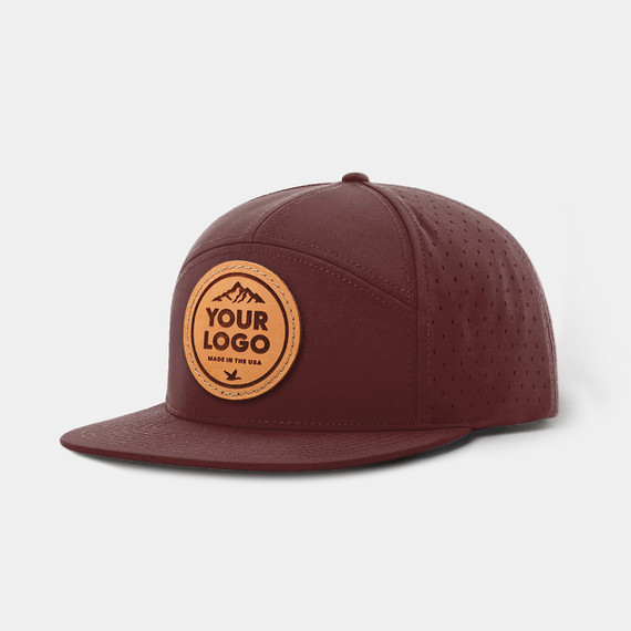 Richardson 169 7 Panel Trucker, Custom Leather Patch Hat Richardson 169 7 Panel Trucker, Custom Leather Patch Hat