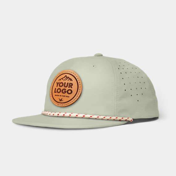 M215 Seymour Performance Trucker, Custom Leather Patch Hat