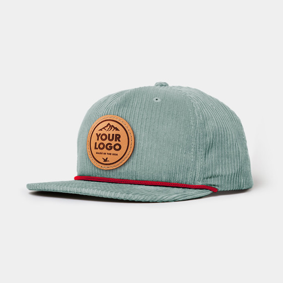 M225 Clouser Corduroy Trucker, Custom Leather Patch Hat