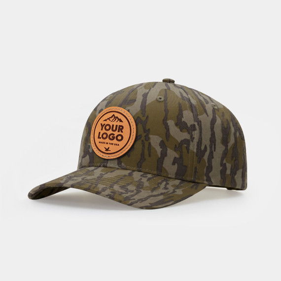 Richardson 312P Twill Cap, Custom Leather Patch Hat