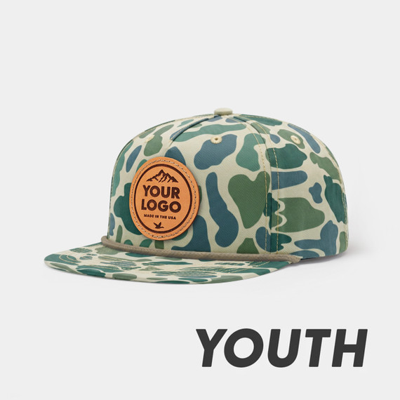 Lost Hat Co. Kids Goat Rope Hat, Custom Leather Patch Hat