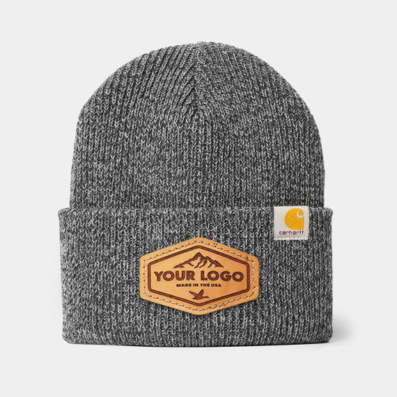 Carhartt Watch Cap 2.0 Beanie, Custom Leather Patch Hat